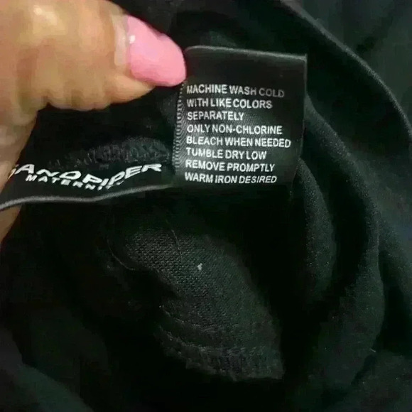 Sandpiper Maternity Ankle Skinny Jeans Womens Size Medium Black Distressed - Picture 7 of 7